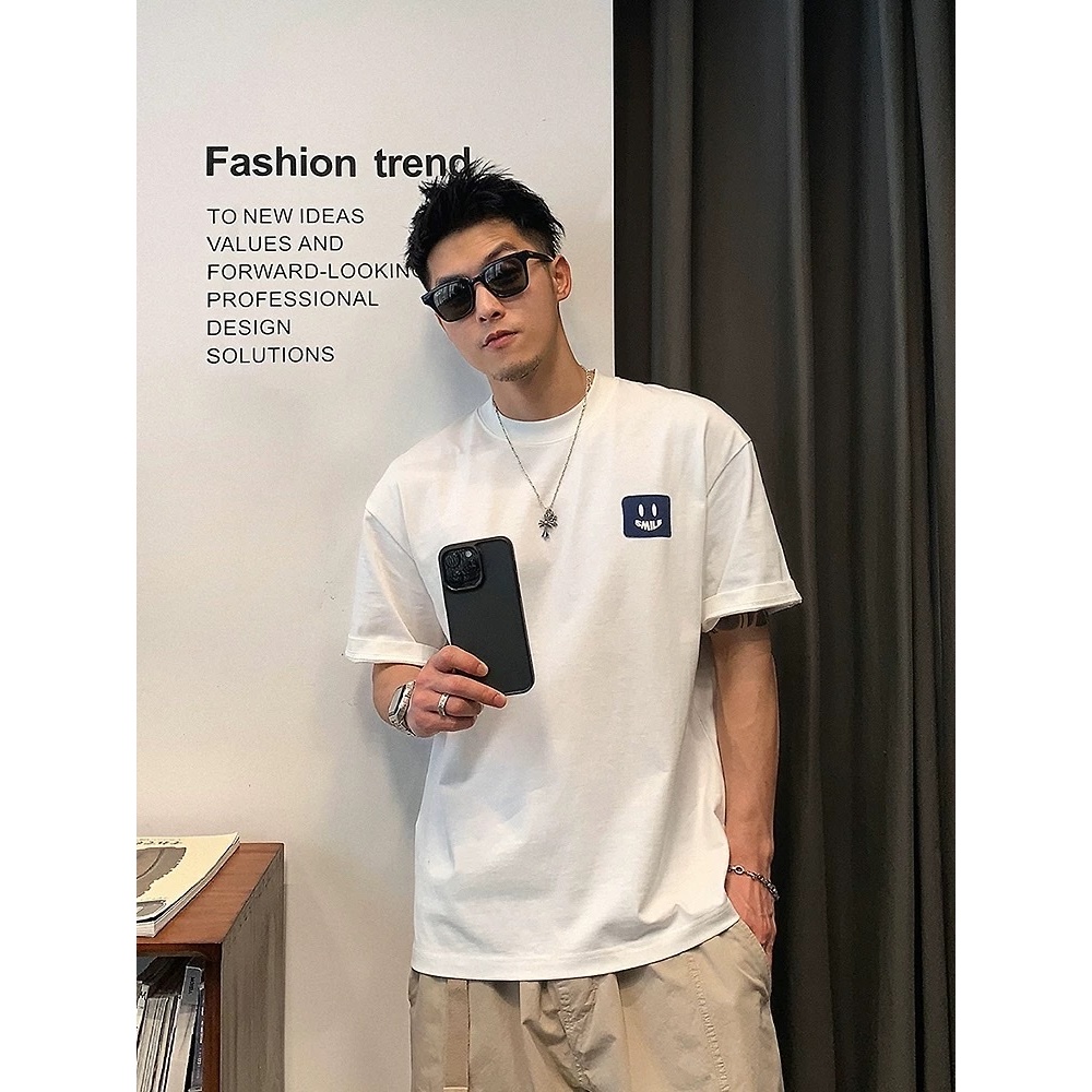 Áo thun Stee Cổ tròn SMILE EYE Localbrand ICVCVNI Unisex Cotton