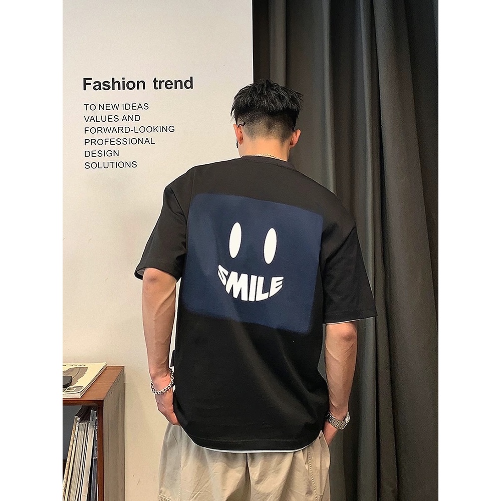 Áo thun Stee Cổ tròn SMILE EYE Localbrand ICVCVNI Unisex Cotton