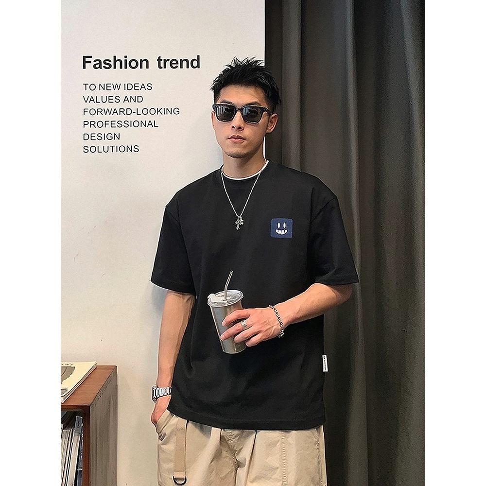Áo thun Stee Cổ tròn SMILE EYE Localbrand ICVCVNI Unisex Cotton