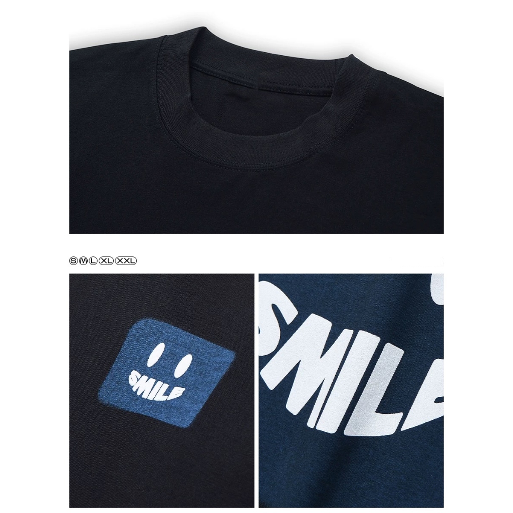 Áo thun Stee Cổ tròn SMILE EYE Localbrand ICVCVNI Unisex Cotton