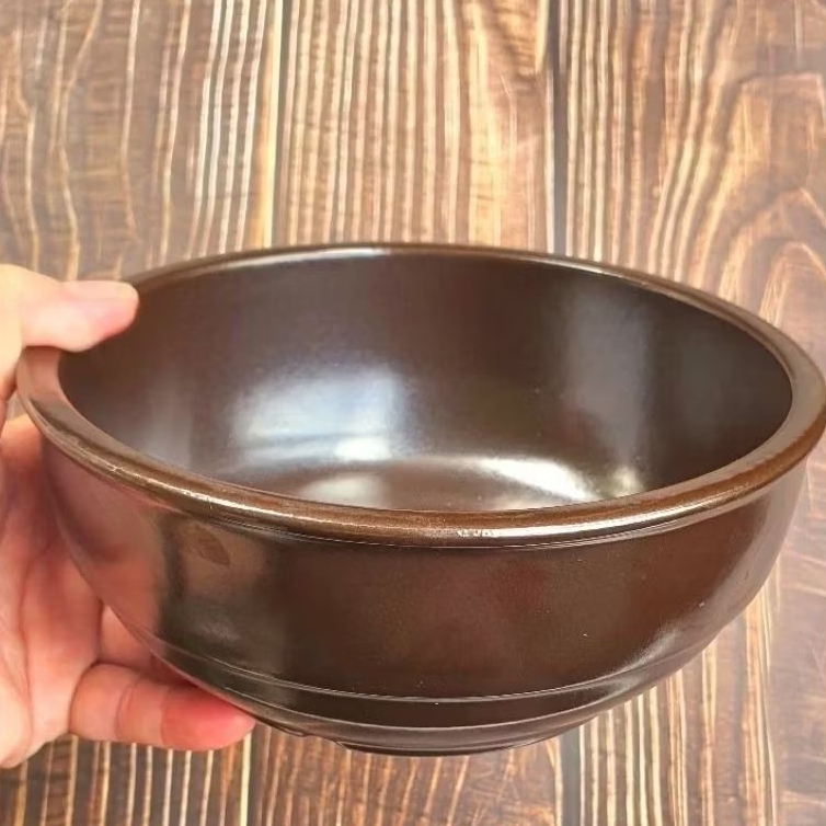 THỐ NÂU ĐẤT NUNG XK HÀN QUỐC -COMBO NỒI+ĐẾ ĐA NĂNG TRỘN CƠM HẦM CANH NẤU TOKBOKKI-DUNG TÍCH 800ML