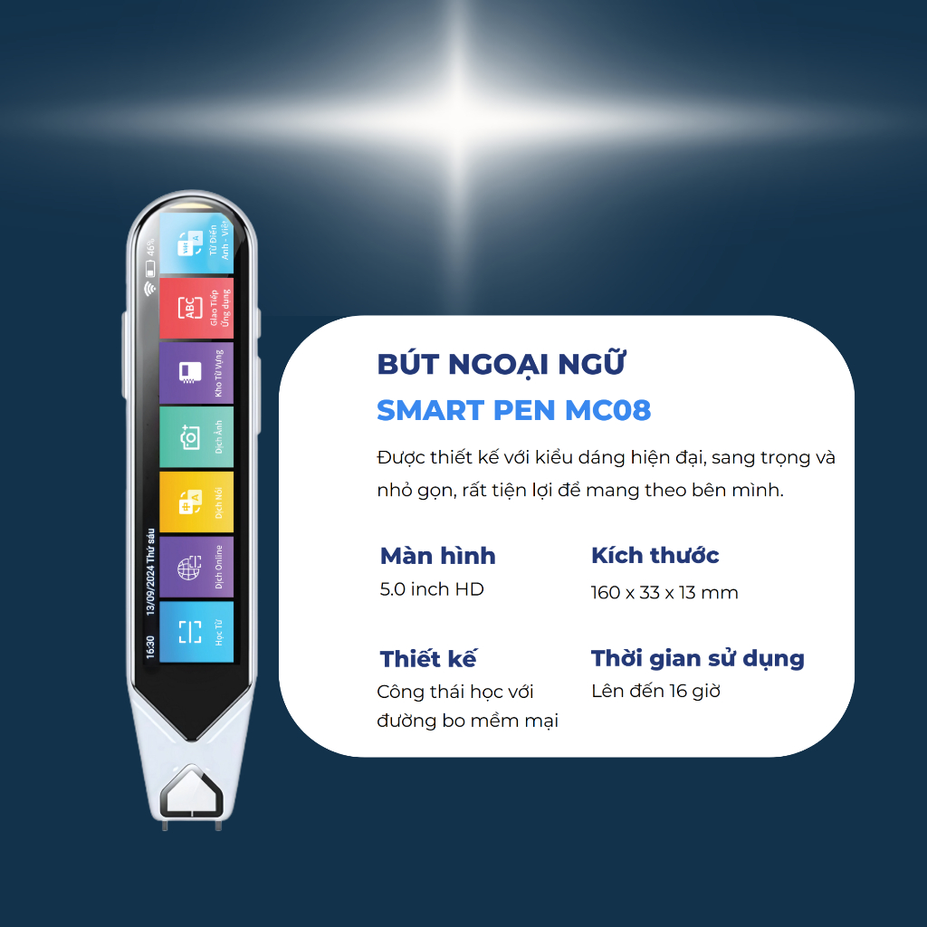 Bút Phiên Dịch AI Camera – Tích Hợp Từ Điển, Luyện Phát Âm, Học Đa Ngôn Ngữ Hiệu Quả