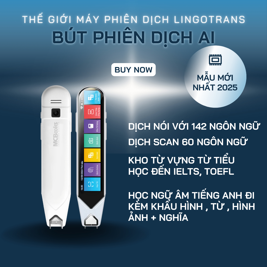 Bút Phiên Dịch AI Camera – Tích Hợp Từ Điển, Luyện Phát Âm, Học Đa Ngôn Ngữ Hiệu Quả