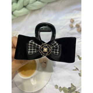 kẹp tóc nơ nhung pha màu hot trend 2025- size 8cm