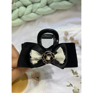kẹp tóc nơ nhung pha màu hot trend 2025- size 8cm
