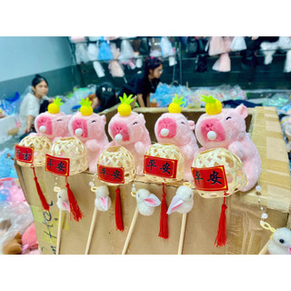 Đèn lồng gấu bông Capybara nâu,hồng,xanh bơ siêu hot trend 2025,lồng đèn chơi trung thu đầy đủ phụ kiện { H }n