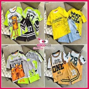 Đồ bộ đùi bé trai chất thun lạnh in 3d họa tiết thời trang sành điệu An's Kids cho bé trai từ 11 đến 45kg