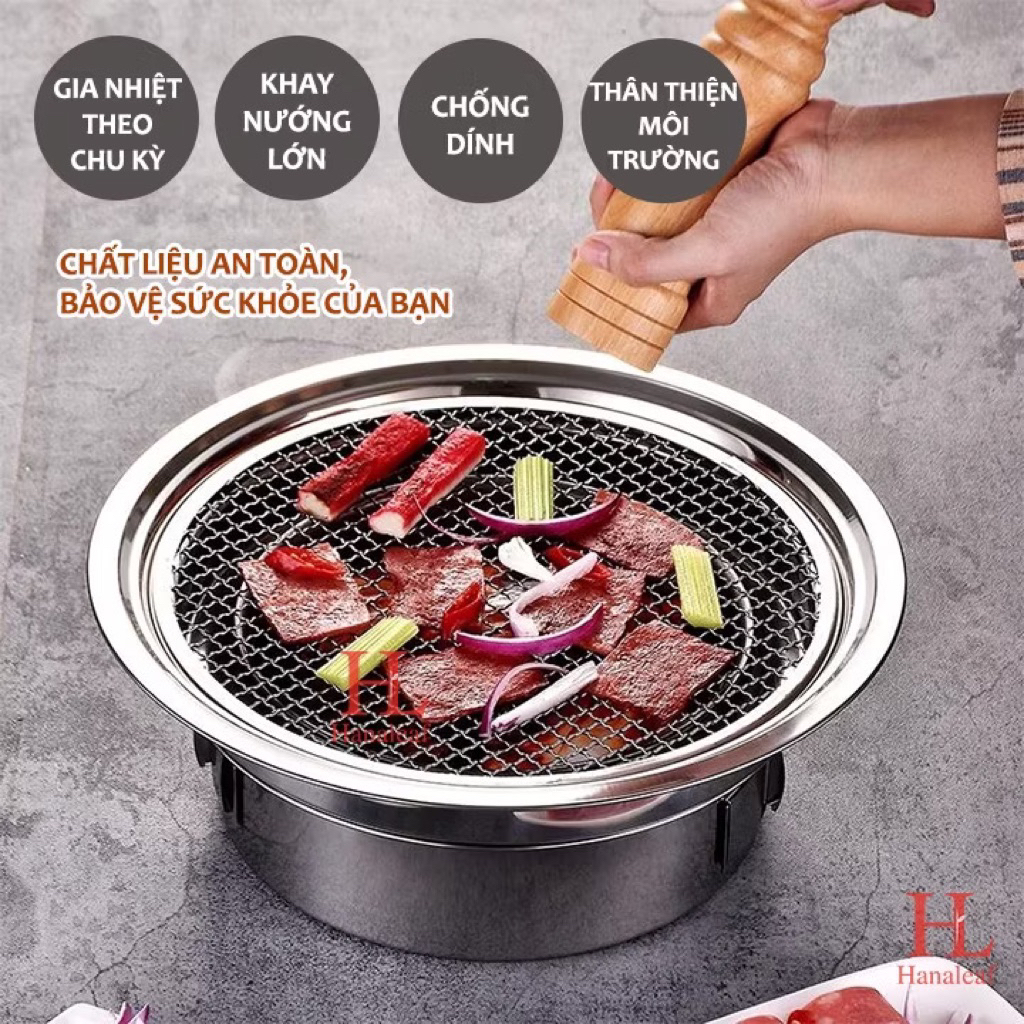 Sale giảm giá 80% Bếp nướng không khói HL size 35cm, nướng than hoa tiện dụng, phù hợp gia đình hàng cao cấp