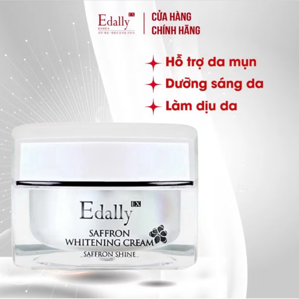 Kem dưỡng trắng nhụy hoa Nghệ Tây EDALLY EX SAFFRON WHITENING CREAM Làm trắng dưỡng ẩm Hàn quốc 50ml