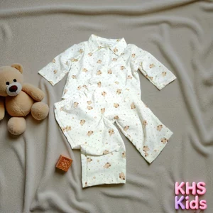 Bộ bé trai Ngủ Đũi Lạnh bé trai quần dài tay dài mặc nhà mền mịn BreezeSleep – Bộ Ngủ Làm Mát.