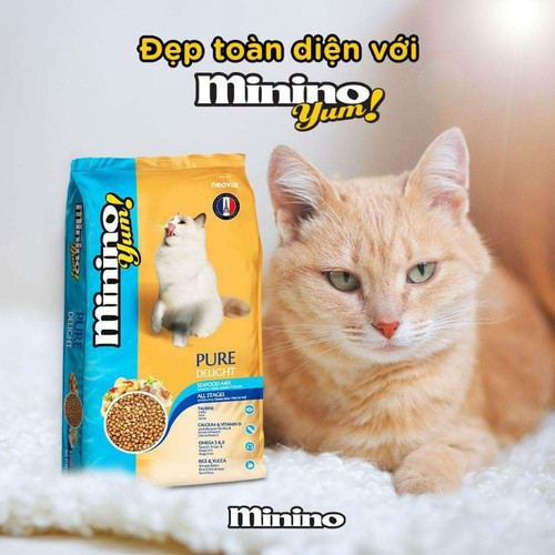 Thức Ăn Hạt Cho Mèo Minino Yum Vị Hải Sản Gói 350g/1.5kg Hỗ Trợ Tiêu Hóa Và Dưỡng Mượt Lông