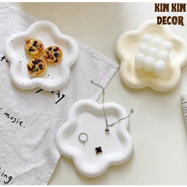Khay thạch cao decor trang trí, đựng phụ kiện, trang sức, nến thơm, làm quà tặng KINKIN Decor | BigBuy360 - bigbuy360.vn