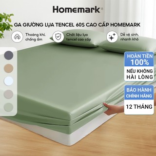 Ga Giường Lụa Tencel 60S Cao Cấp Homemark 160x200/180x200cm Mềm Mịn, Thoáng Mát, Sang Trọng - FS1