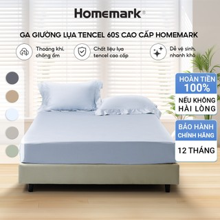 Ga Giường Lụa Tencel 60S Cao Cấp Homemark 160x200/180x200cm Mềm Mịn, Thoáng Mát, Sang Trọng - FS4