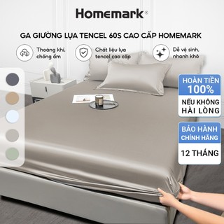 Ga giường Tencel 60S mềm mịn thoáng mát ga bọc nệm 1m6x2m 1m8x2m Homemark