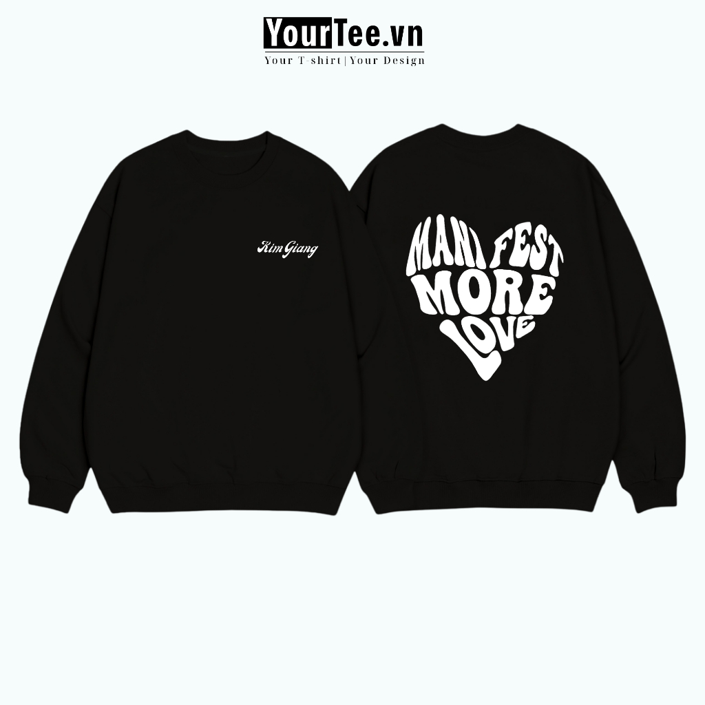 [ÁO SWEATER IN TÊN] Áo Sweater Dáng Unisex In Tên Riêng More Love YW07 + CÓ HỘP
