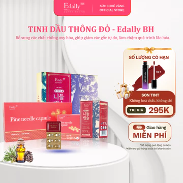 Tinh Dầu Thông Đỏ Edally BH Hỗ Trợ, Sức Khỏe Tim Mạch, Tuần Hoàn & Thải Lọc Tự Nhiên