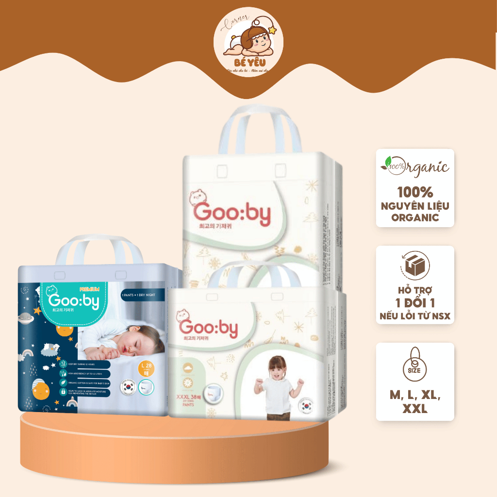 Tã/Bỉm Quần Gooby Cao Cấp Mềm Mại Thấm Hút Siêu Nhanh Chun Lưng 4 Chiều ...