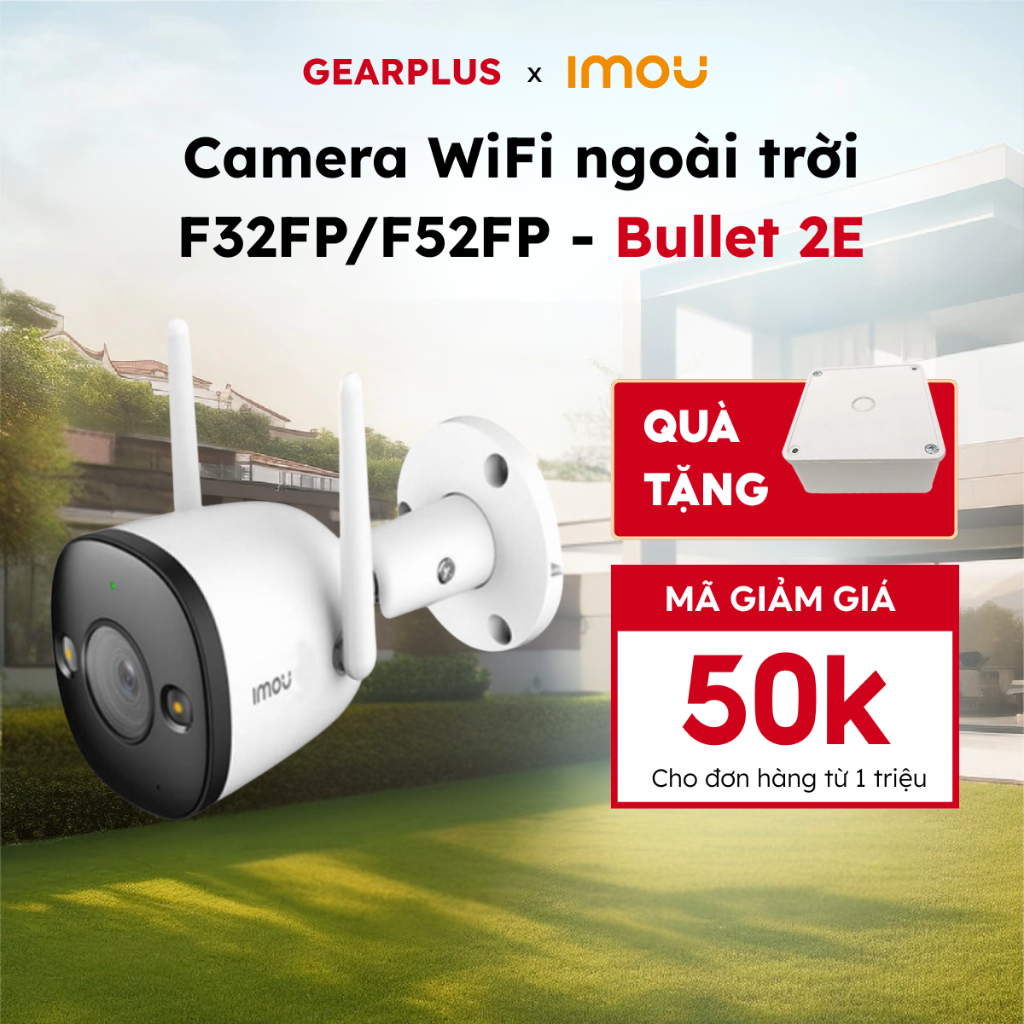 Camera IMOU ngoài trời F32FP 3MP/ F52FP 5MP (BULLET 2E) chuẩn chống ...