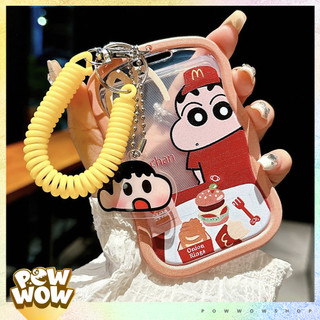 Bao Đựng Thẻ Nhân Viên Dọc Nhựa Mica Trong Suốt Phong Cách Nhân Vật Hoạt Hình Shin Food Red Funny Anime Cute Đáng Yêu