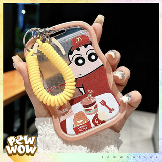 Bao Đựng Thẻ Nhân Viên Dọc Nhựa Mica Trong Suốt Phong Cách Nhân Vật Hoạt Hình Shin Food Red Funny Anime Cute Đáng Yêu