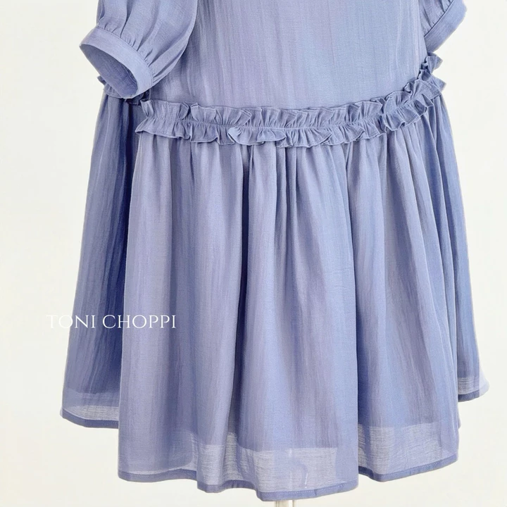 Đầm Babydoll TONI CHOPPI Tay Bồng Tùng Nhúng, Váy Babydoll Nữ Phù Hợp Mặc Đi Học Đi Chơi - Violet