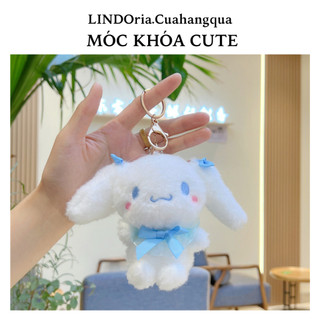 LINDOria Móc Khóa Cinnamoroll Cute, Quà Tặng Xinh Xắn, Đáng yêu, Treo balo, cặp