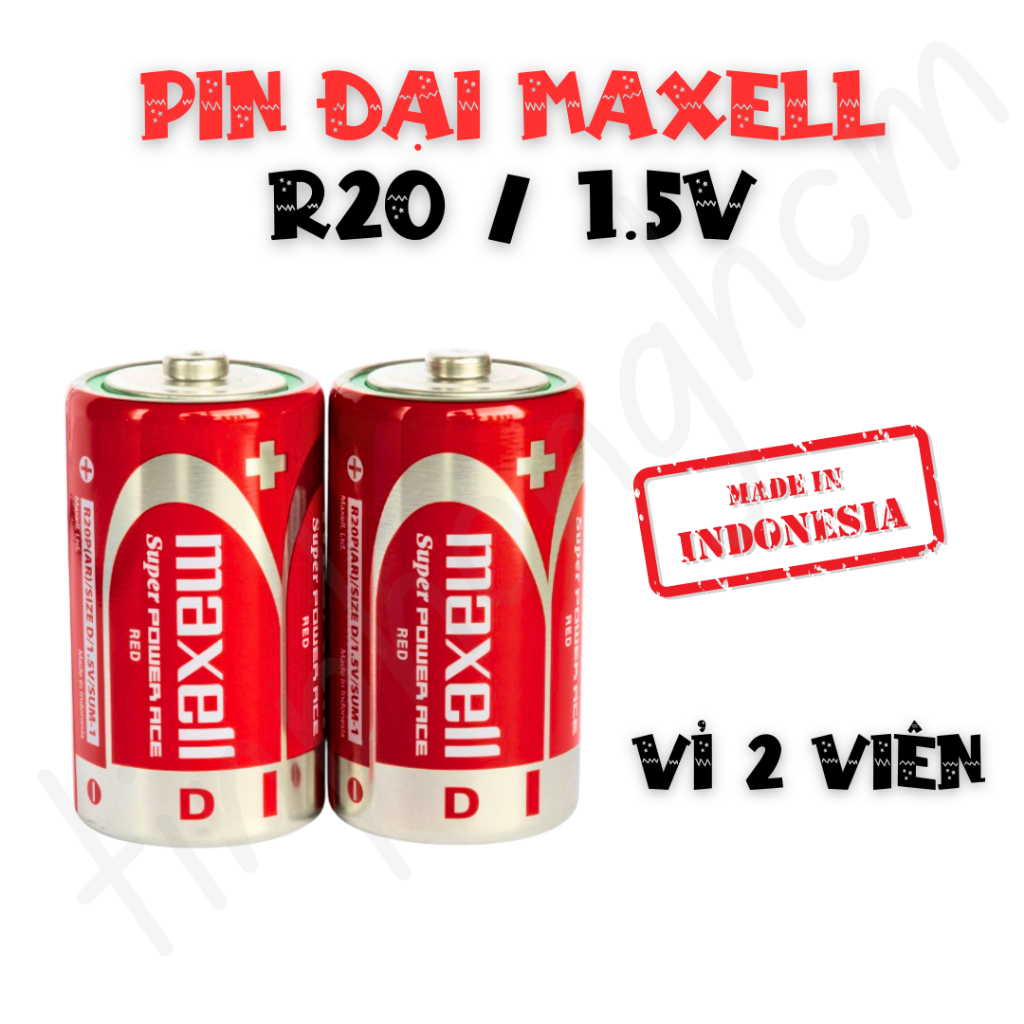 Pin Đại Maxell R20P (Size D) Chuyên Dùng Cho Đèn Pin Cỡ Lớn, Đài Radio ...