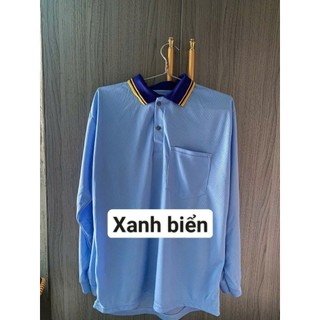 áo thun lao động tay dài nam có cổ, có túi trước ngực vải mền đẹp