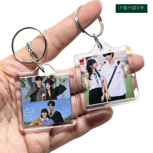 Móc khóa mica vuông NFC | keychain acrylic 1 chạm mở link tiện lợi quà ...