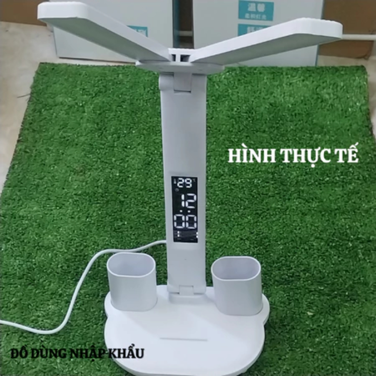 Đèn học chống cận tích hợp đồng hồ màn hình led-Đèn cắm trực tiếp
