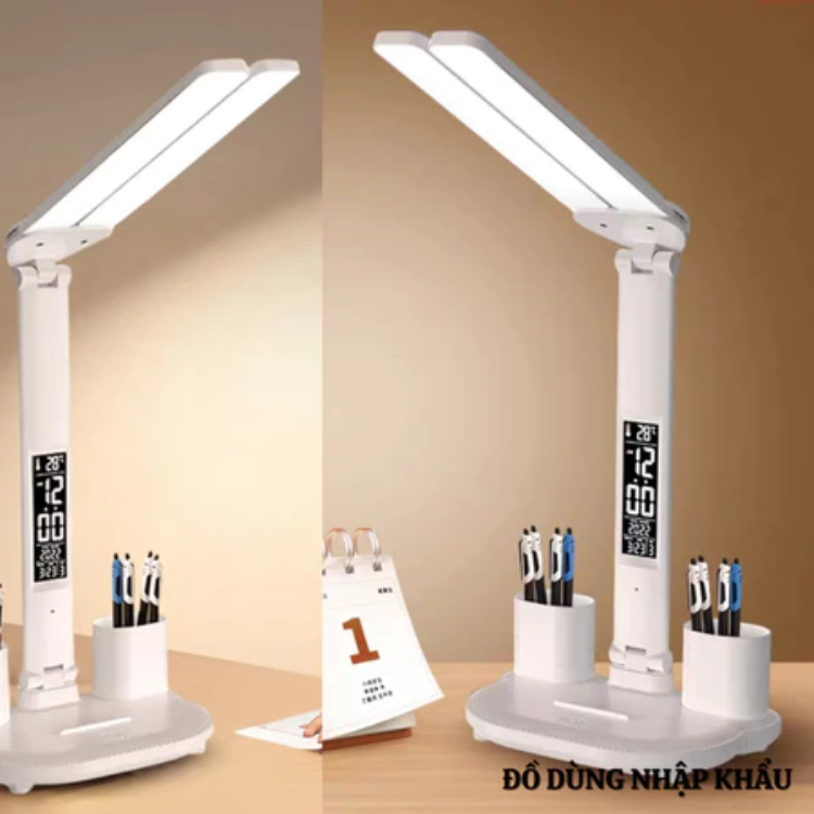 Đèn học chống cận tích hợp đồng hồ màn hình led-Đèn cắm trực tiếp