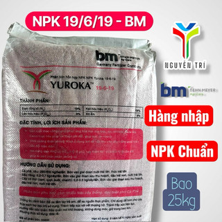 Phân bón NPK Yuroka 19-6-19 - Hàng nhập khẩu Đức - Dưỡng trái, lớn trái, chắc hạt, bao 25kg