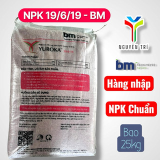Phân bón NPK Yuroka 19-6-19 - Hàng nhập khẩu Đức - Dưỡng trái, lớn trái, chắc hạt, bao 25kg