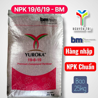 Phân bón NPK Yuroka 19-6-19 - Hàng nhập khẩu Đức - Dưỡng trái, lớn trái, chắc hạt, bao 25kg