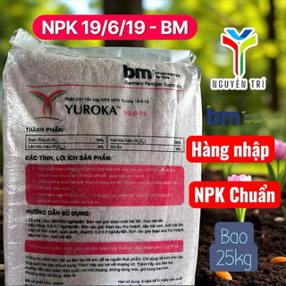 Phân bón NPK Yuroka 19-6-19 - Hàng nhập khẩu Đức - Dưỡng trái, lớn trái, chắc hạt, bao 25kg