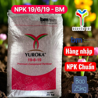 Phân bón NPK Yuroka 19-6-19 - Hàng nhập khẩu Đức - Dưỡng trái, lớn trái, chắc hạt, bao 25kg
