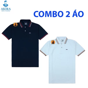 Combo 2 áo polo nam, áo thun nam có cổ, chất cotton CVC, thể thao trẻ trung