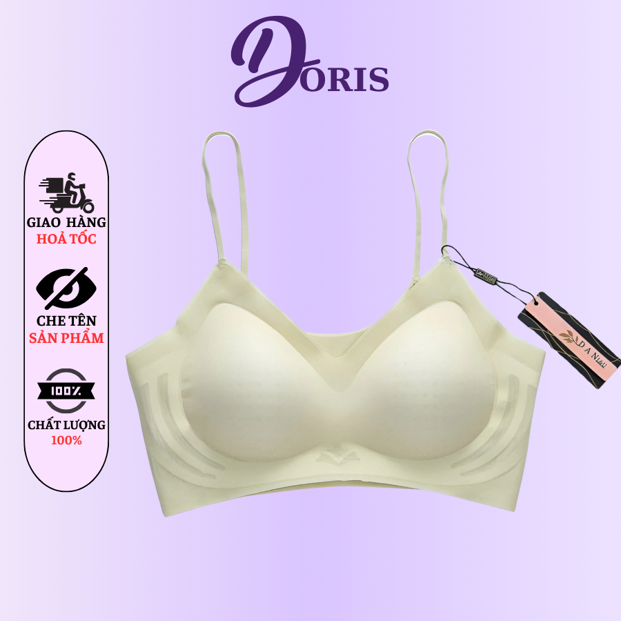 Áo Lót Nữ Su Lụa Mỏng Nhẹ Không Gọng Không Lộ Viền Thoáng Mát DORIS 3030