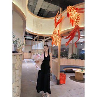 ( New design) Đầm linen Hàn Lalin dress cổ yếm tim dáng xoè cao cấp - Phong cách gợi cảm sang trọng - REN STUDIO
