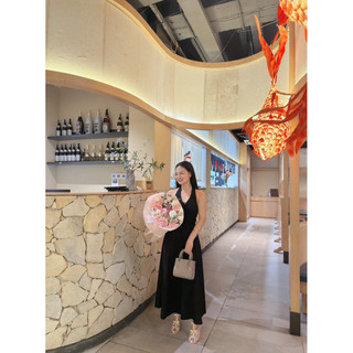 ( New design) Đầm linen Hàn Lalin dress cổ yếm tim dáng xoè cao cấp - Phong cách gợi cảm sang trọng - REN STUDIO