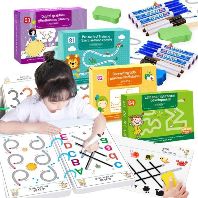 Tập Tô Vẽ Thông Minh Xóa Được,Chủ Đề Và Bóc Dán Học Toán Cho Bé,Tập Viết Xóa Được 64 Trang,Đồ Chơi Giáo Dục Montessori