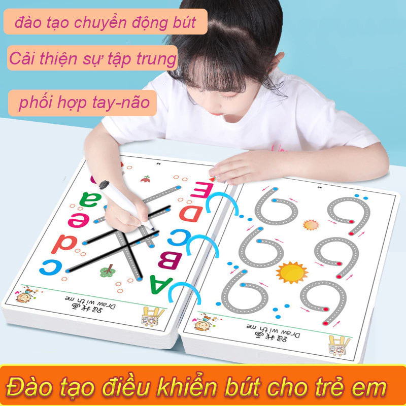 Tập Tô Vẽ Thông Minh Xóa Được,Chủ Đề Và Bóc Dán Học Toán Cho Bé,Tập Viết Xóa Được 64 Trang,Đồ Chơi Giáo Dục Montessori