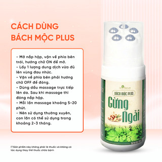 Thanh Lăn Xương Khớp Gừng Ngải Cứu Bách Mộc Plus Hỗ Trợ Giảm Đau Cổ Vai Gáy, Thắt Lưng, Cạo Gió 130ml