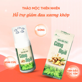 Thanh Lăn Xương Khớp Gừng Ngải Cứu Bách Mộc Plus Hỗ Trợ Giảm Đau Cổ Vai Gáy, Thắt Lưng, Cạo Gió 130ml