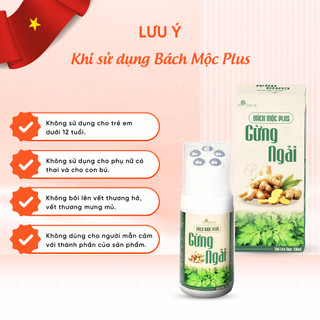 Thanh Lăn Xương Khớp Gừng Ngải Cứu Bách Mộc Plus Hỗ Trợ Giảm Đau Cổ Vai Gáy, Thắt Lưng, Cạo Gió 130ml
