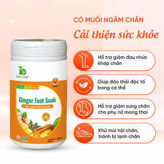 Muối Ngâm Chân Quế Gừng Bảo Nhiên Giảm Đau Xương Khớp, Khử Mùi, Thải Độc, Ngủ Ngon 500g