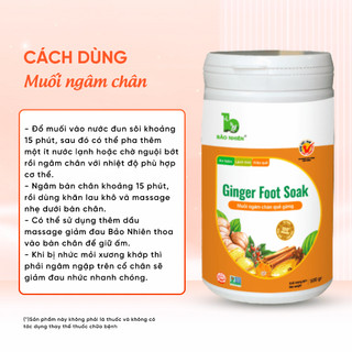 Muối Ngâm Chân Quế Gừng Bảo Nhiên Giảm Đau Xương Khớp, Khử Mùi, Thải Độc, Ngủ Ngon 500g