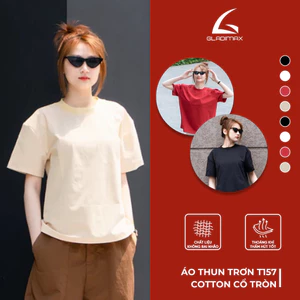 Áo Thun Trơn GLADIMAX Form Boxy Cotton 230 GSM Cao Cấp Cổ Tròn T157