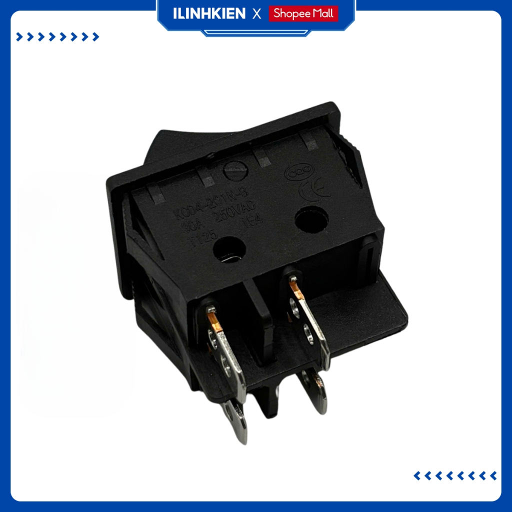 Công tắc bập bênh KCD4-201N 30A 250V 31x25mm 2 chế độ chất lượng tốt ILinhkien